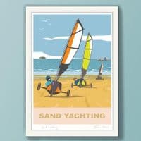 Sand Yachting - Art Print | Coastal Art Print | Fiona Horan