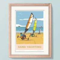 Sand Yachting - Art Print | Coastal Art Print | Fiona Horan