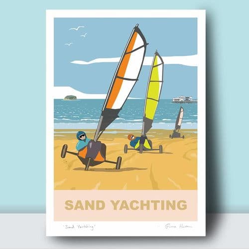 Sand Yachting - Art Print