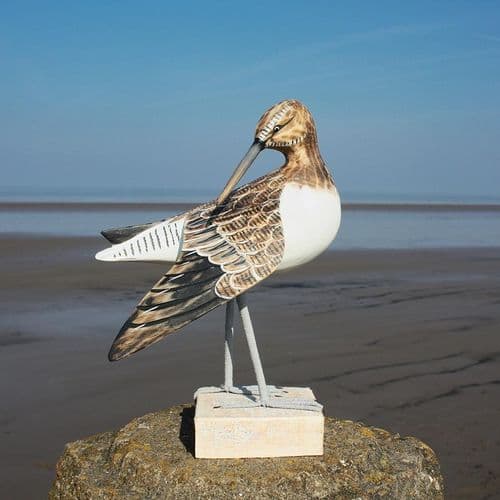 Sandpiper Preening - Bird Carving
