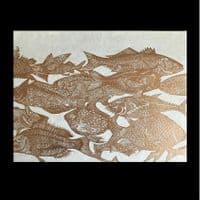 School of Fish | Linocut Print | Amy Cundall