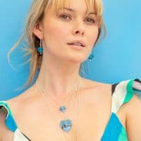 Sea Breeze Heart Necklace | Glass Pendant | Julie Fountain