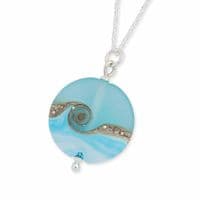 Sea Breeze Round Pendant Necklace | Julie Fountain