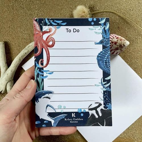Sea Creatures, To-Do List Note Pad