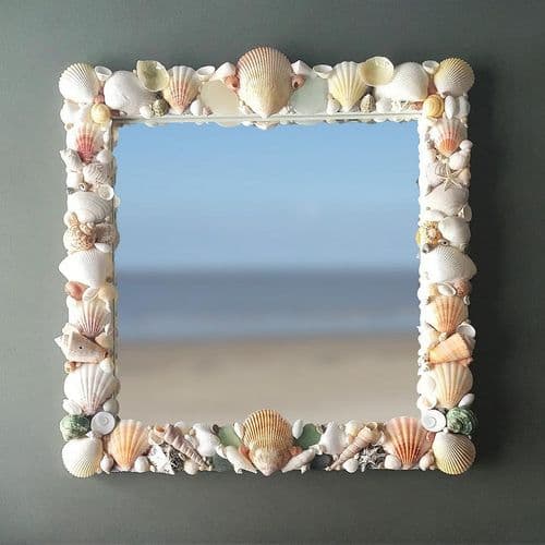 Sea Garden Seashell Mirror