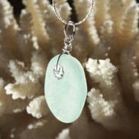 Sea Glass Pendant Necklace | Soft Blue | Beach Glass Jewellery | Sea Glass | Glass Jewellery