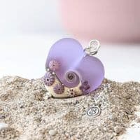 Sea Mist Heart Pendant Necklace | Glass Jewellery |Julie Fountain
