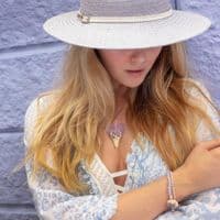 Sea Mist Heart Pendant Necklace | Glass Jewellery |Julie Fountain