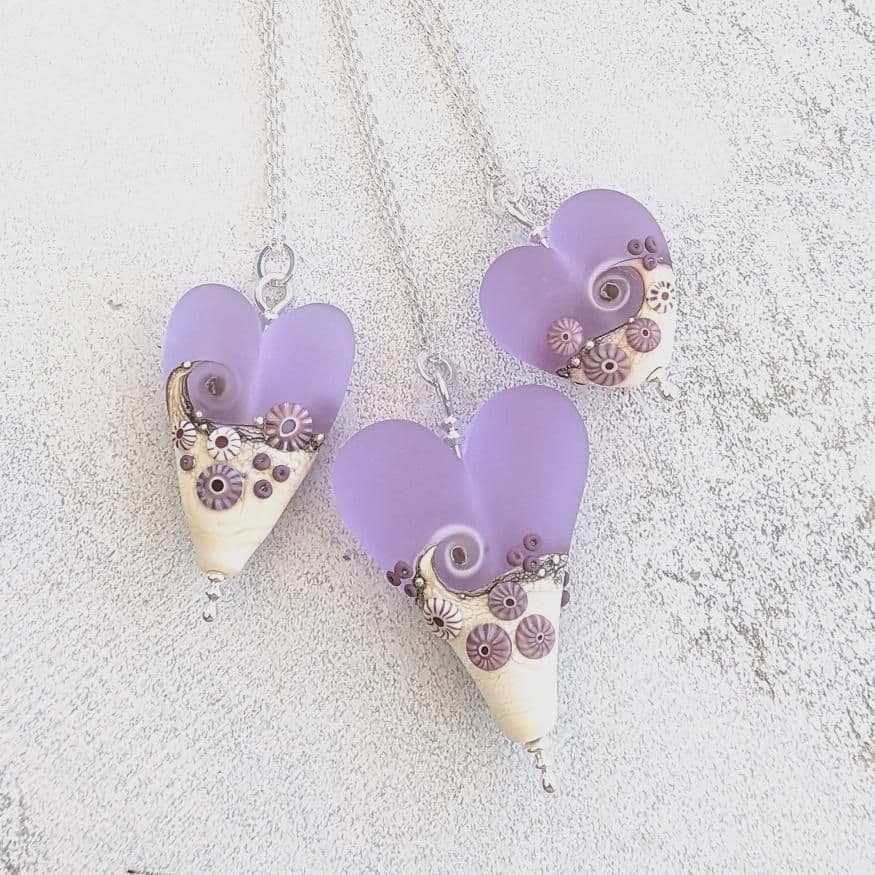Sea Mist Heart Necklace