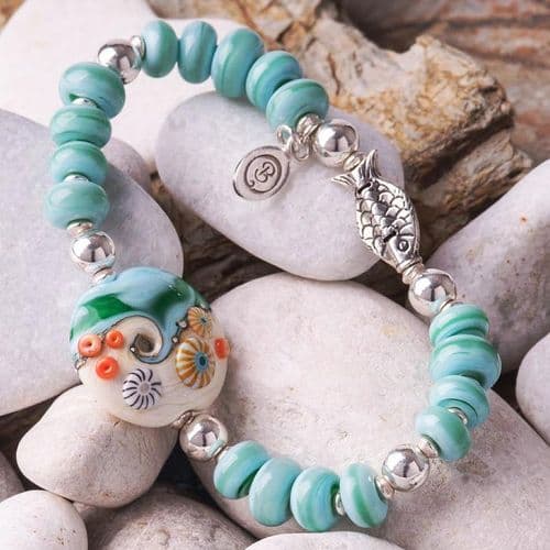 Sea & Sand Silver Fish Bracelet