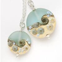 Sea Spray Round Pendant Necklace | Glass Jewellery | Julie Fountain