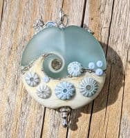 Sea Spray Round Pendant Necklace | Glass Jewellery | Julie Fountain