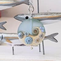 Sea Spray Round Pendant Necklace | Glass Jewellery | Julie Fountain