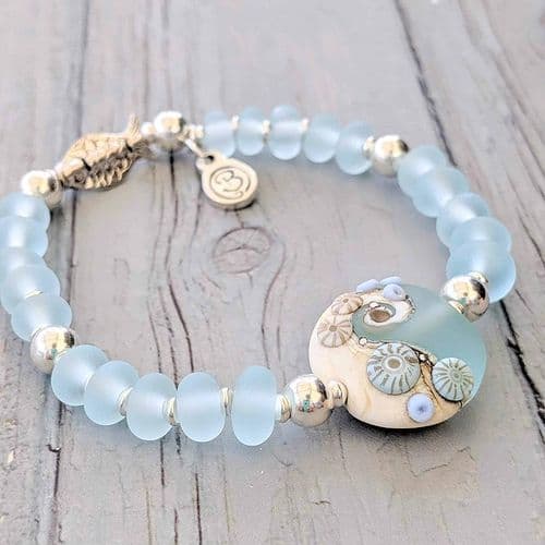 Sea Spray Silver Fish Bracelet