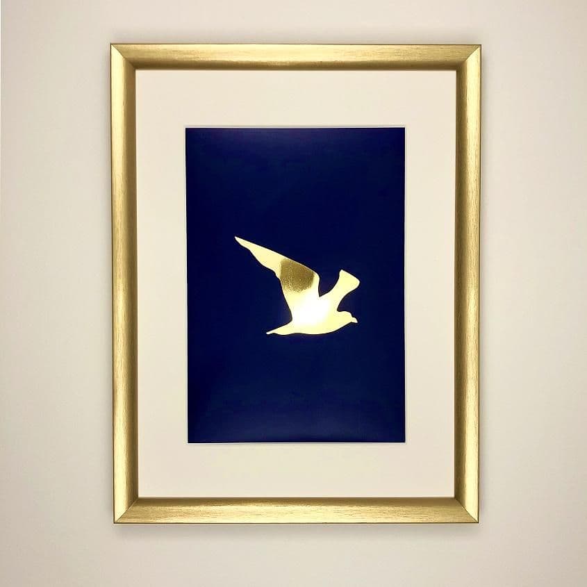 Seagull - Gold Foil Art Print