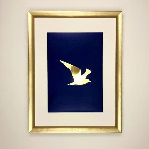 Seagull - Gold Foil Art Print