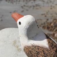 Seagull Sitting | Decorative Wooden Bird
