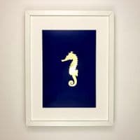 Seahorse Gold Foil Print | Metallic Art Print | Nichol Foster