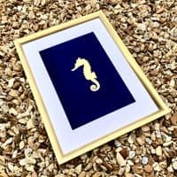 Seahorse Gold Foil Print | Metallic Art Print | Nichol Foster