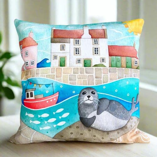 Seal at Pittenweem – Cushion Cover
