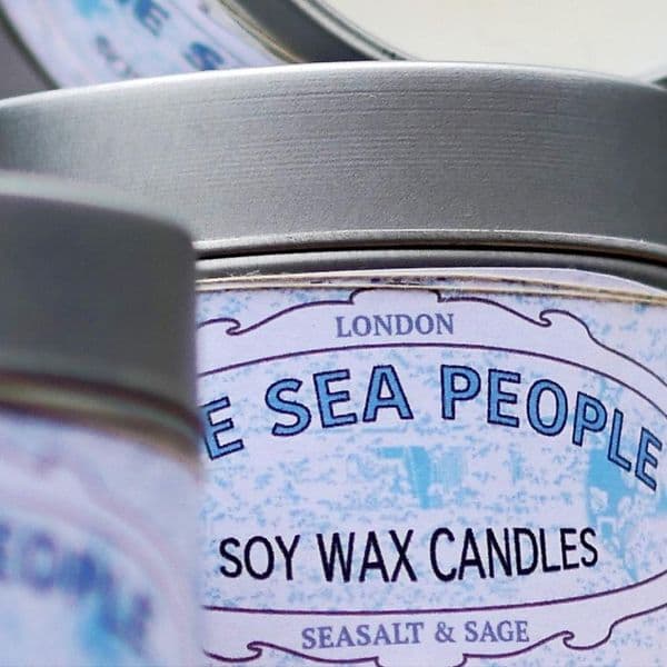 Seasalt & Sage Candle Tin | Soy Wax Candle