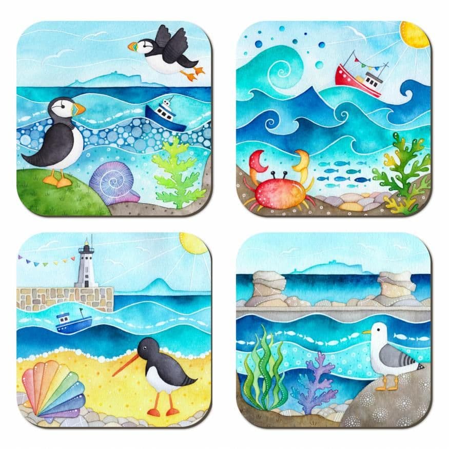 Seaside Coasters - Set of 4