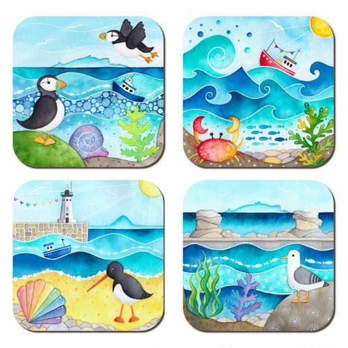 Seaside Coasters - Set of 4