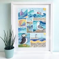 Seaside Print| Art Print | Louise Stocker
