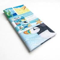 Seaside Tea Towel - Crail Harbour | Coastal Tea Towel | Louise Stocker
