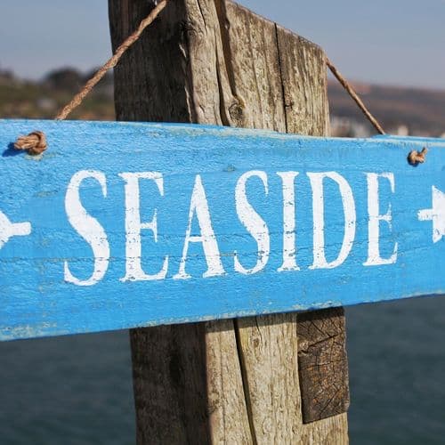 Seaside - Wooden Sign