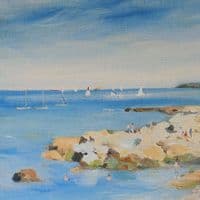 Seaview Beach, Isle of Wight | Art Print | Becky Samuelson