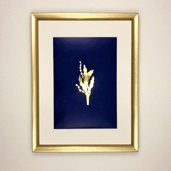 Seaweed Gold Foil Print | Metallic Art Print | Nichol Foster