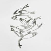 Shoal - Stainless Steel Abstract Fish Wall Art by Janet Mary Robinson