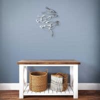 Shoal - Stainless Steel Abstract Fish Wall Art by Janet Mary Robinson