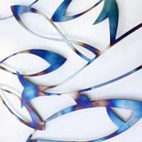 Shoal - Tempered Steel Fish Wall Art by Janet Mary Robinson