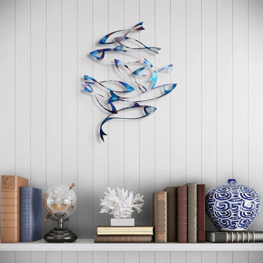 Shoal - Tempered Steel Fish Wall Art