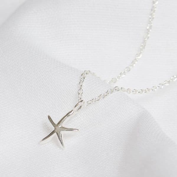 Small Starfish Necklace | Silver Necklace | Sarah Adams