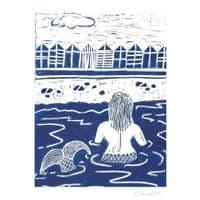 Solent Mermaids | Linocut Print | Marnie Baker