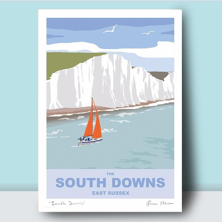 South Downs, East Sussex - Art Print