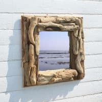 Square Driftwood Mirror No 3 | Wall Mirror | Coastal Mirror