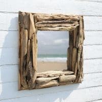Square Driftwood Mirror No 5 | Wall Mirror | Coastal Mirror