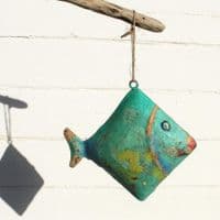 Square Metal Hanging Fish