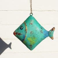 Square Metal Hanging Fish