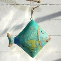 Square Metal Hanging Fish