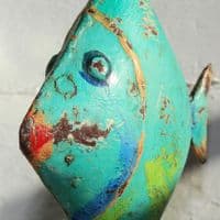 Square Metal Hanging Fish