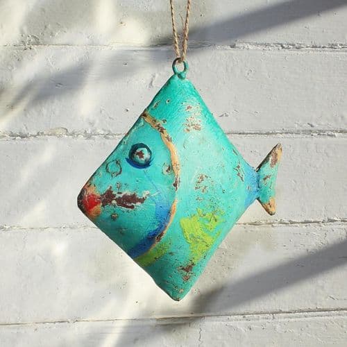 Square Metal Hanging Fish