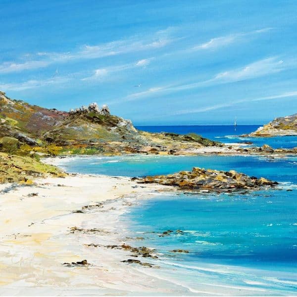 St Martins, Great Bay to White Island | Art Print | Gail Morris