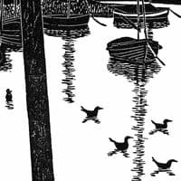 Staithe | Woodcut Print | Valerie Sims