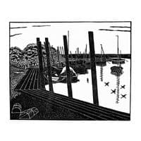Staithe | Woodcut Print | Valerie Sims