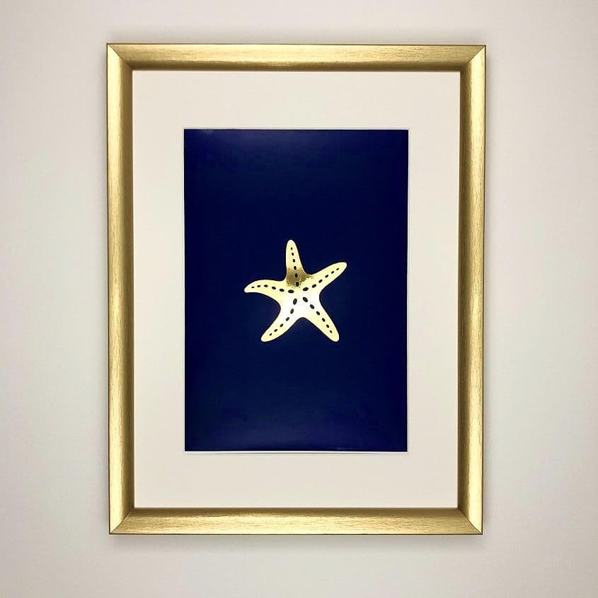 Starfish - Gold Foil Art Print